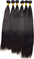 1B Natural Black Raw Virgin Weft Extensions