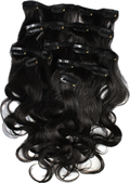 1B Natural Black Raw Virgin Clip-Ins