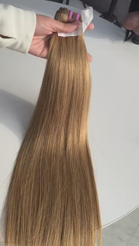 27 Honey Blonde Raw Virgin Weft Extensions