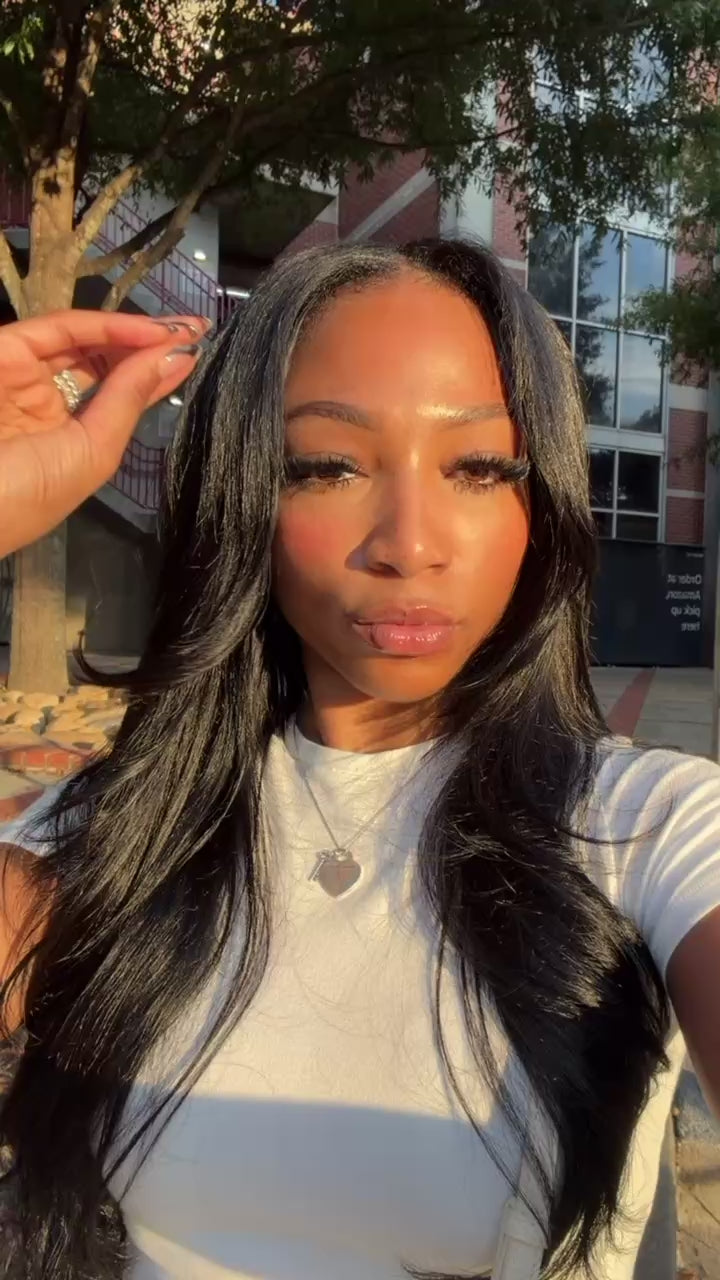 1B Natural Black Raw Virgin Weft Extensions